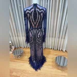 Beautiful blue beaded dress. Size 4